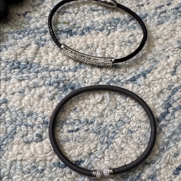 Elegant Black five magnetic and elastic sparkle Bracelet Set main image 4
